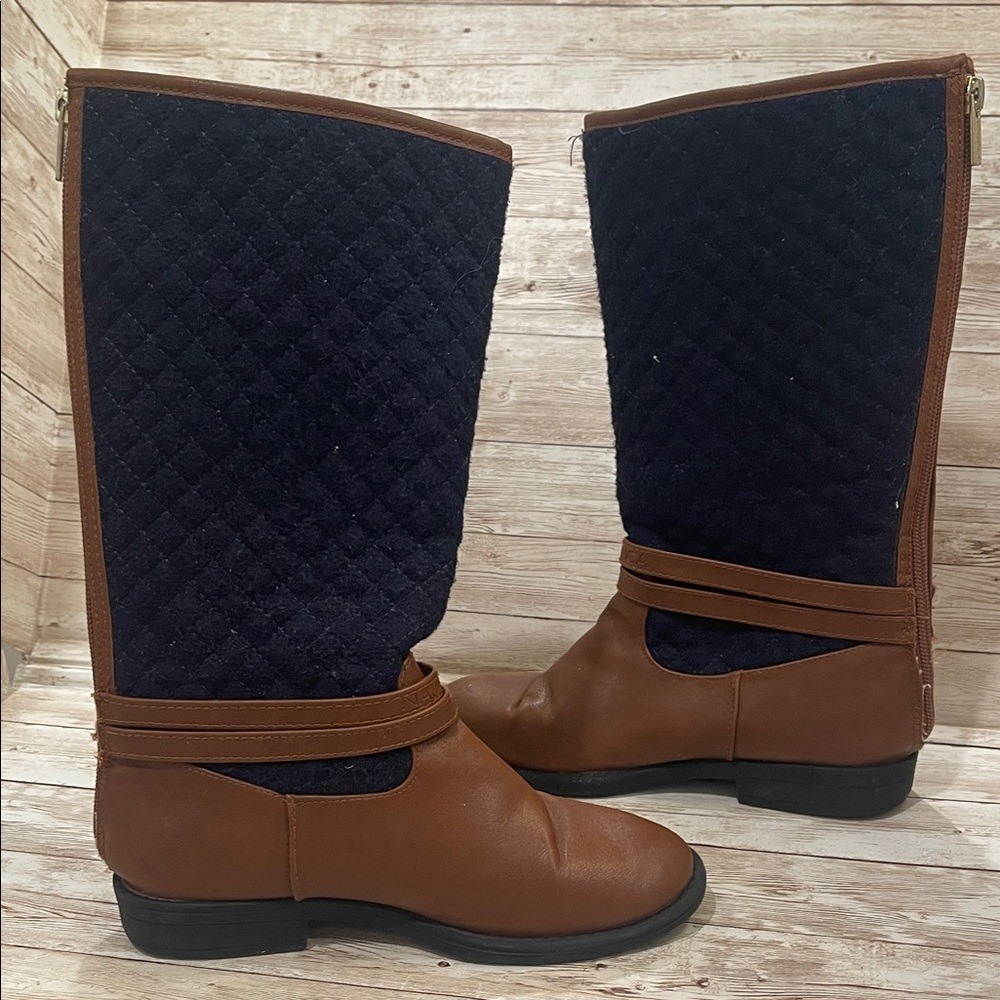 Nautica Kids Brown and Black Quilted Boots Preloved Size 2 Youth‎ - Picture 6 of 10